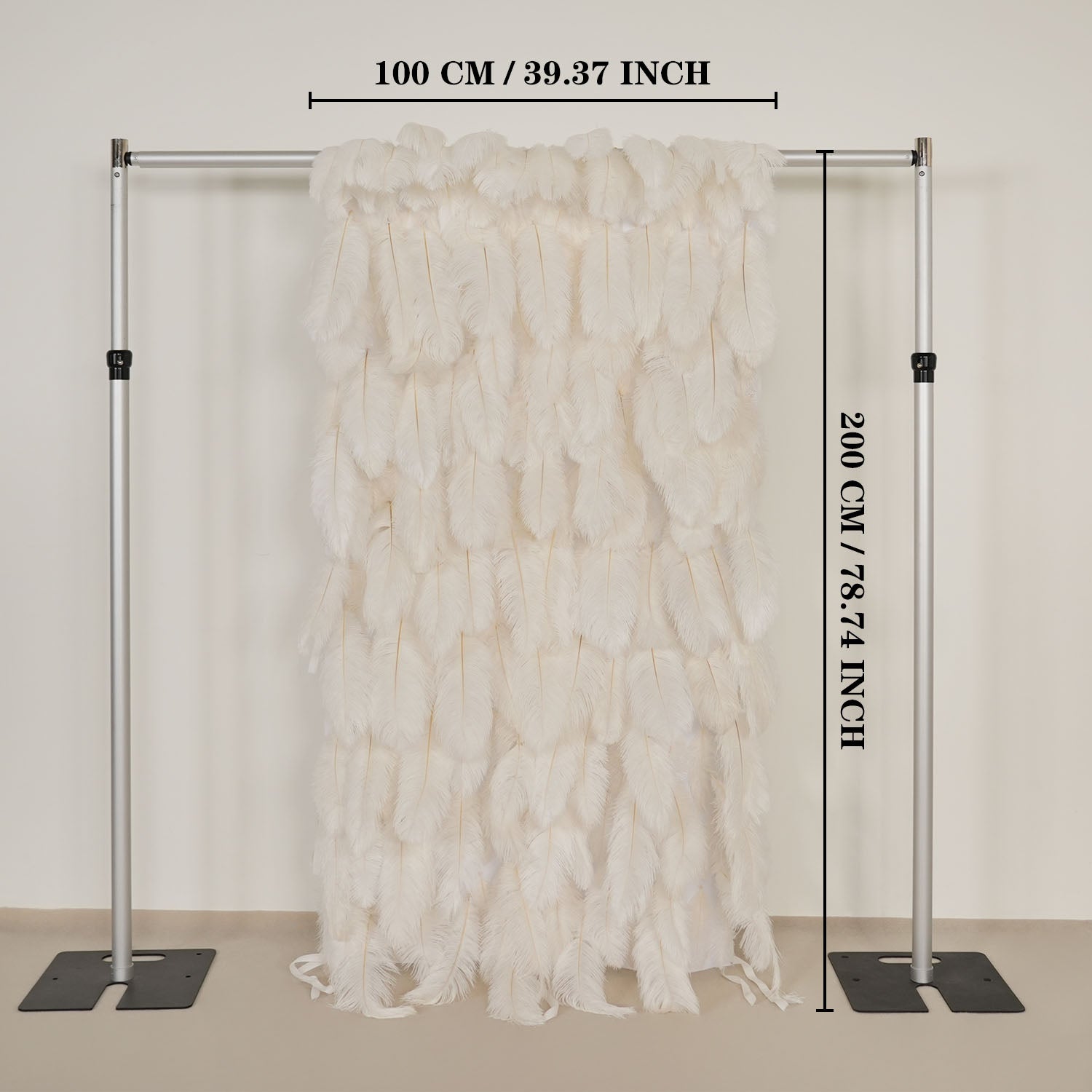 Uflower Artificial White 5D Flower Wall Wedding Backdrop Decoration